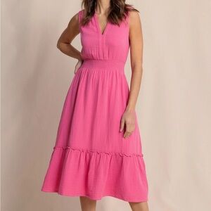 Southern Tide Vibrant Pink Midi Dress
